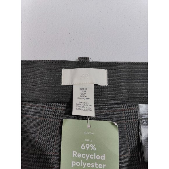 H&M Womens Plaid Ankle-Length Slacks Size 14 - Picture 2 of 5